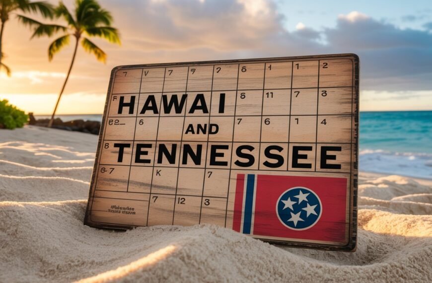 hawaii and tennessee crossword clue