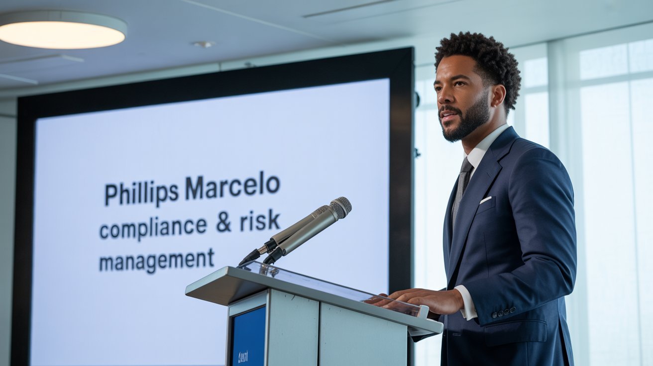 Phillips Marcelo speaking on compliance and risk management