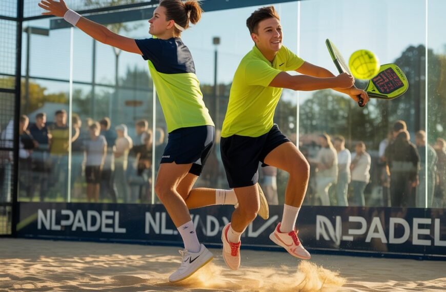 nlpadel court with players in action