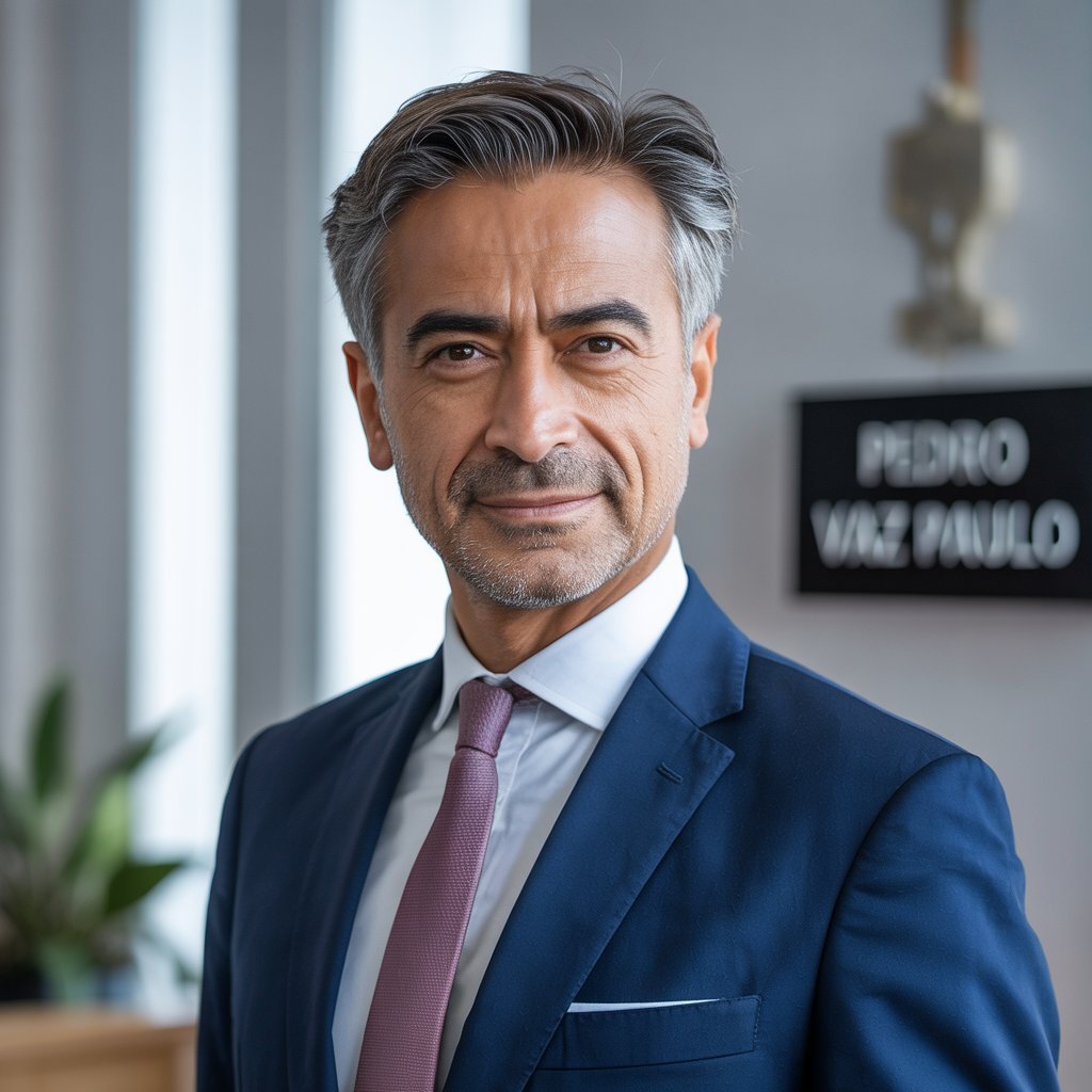 Portrait of Pedro Vaz Paulo in a professional setting