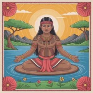A symbolic illustration depicting the spiritual concept of melekaike laka