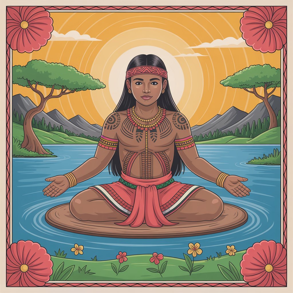 A symbolic illustration depicting the spiritual concept of melekaike laka