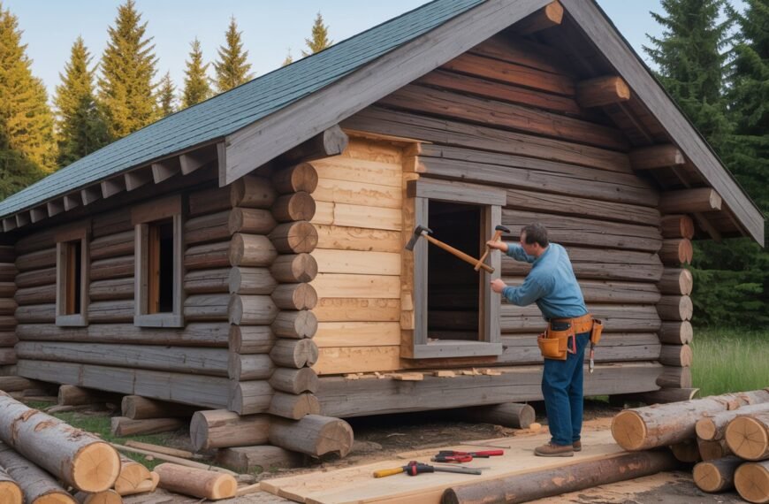 Log cabin repair